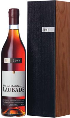 Арманьяк «Chateau de Laubade 1988» в подарочной деревянной упаковке
