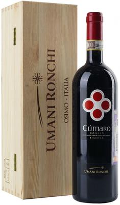 Вино красное сухое «Umani Ronchi Conero Riserva Cumaro» 2009 г. в подарочной упаковке