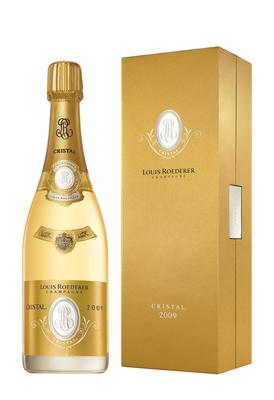 Шампанское белое брют «Louis Roederer Cristal, 0.75 л» 2009 г. в подарочной упаковке
