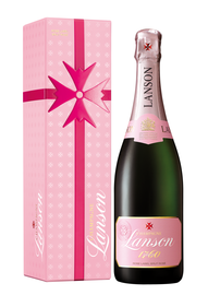 Шампанское розовое брют «Lanson Rose Label Brut Rose» в подарочной упаковке