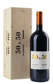 Вино красное сухое «Capannelle 50 & 50» 2012 г. в подарочной упаковке
