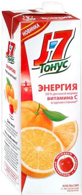 Сок «J7 Тонус Энергия апельсин с экстрактом ацеролы»