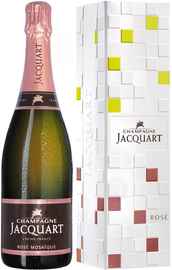 Шампанское розовое брют «Champagne Jacquart Rose Mosaique» в подарочной упаковке