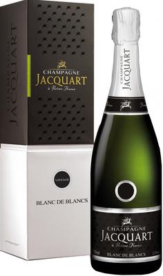 Шампанское белое брют «Champagne Jacquart Blanc de Blancs Vintage» 2009 г., в подарочной упаковке