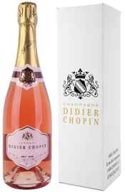 Шампанское розовое брют «Didier Chopin Brut Rose» в подарочной упаковке