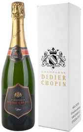Шампанское белое брют «Didier Chopin Brut» в подарочной упаковке