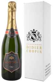 Шампанское белое брют «Didier Chopin Millesime Brut» 2001 г. в подарочной упаковке
