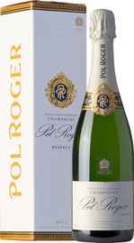 Шампанское белое брют «Pol Roger Brut Reserve» в подарочной упаковке