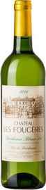 Вино белое сухое «Chateau Les Fougeres Blanc» 2014 г.