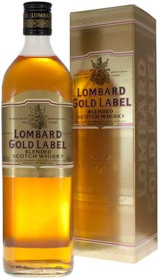 Виски шотландский «Lombard Gold Label» в подарочной упаковке