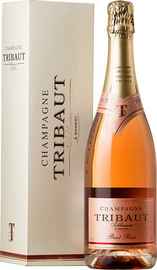 Шампанское розовое брют «Tribaut Brut Rose» в подарочной упаковке