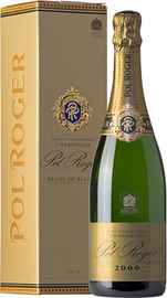 Шампанское белое брют «Pol Roger Blanc de Blancs» 2008 г. в подарочной упаковке