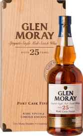 Виски шотландский «Glen Moray 25 yo Port Cask Finish» в подарочной упаковке