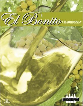 Вино белое сухое «El Bonito Chardonnay»