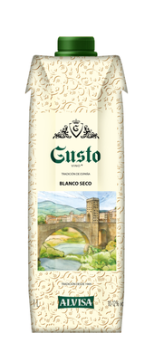 Вино столовое белое сухое «Gusto Vino, 1 л»