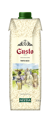 Вино столовое красное сухое «Gusto Vino, 1 л»