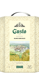 Вино столовое белое полусладкое «Gusto Vino, 3 л»