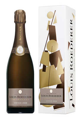 Вино игристое белое брют «Louis Roederer Brut Vintage» 2009 г., в подарочной упаковке "Графика"
