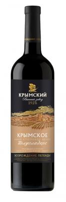 Вино столовое белое полусладкое «Крымский винный завод Крымское, 1 л»