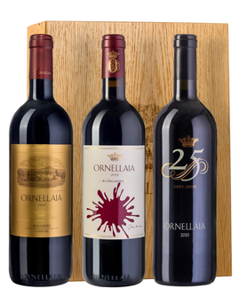 Вино красное сухое «Ornellaia» подарочный набор из 3-х бутылок