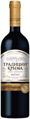 Вино столовое красное полусладкое «Традиции Крыма Мерло»