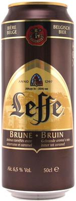 Пиво «Leffe Brune» в жестяной банке