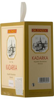 Вино красное полусладкое «Dr. Zenzen Kadarka, 3 л»