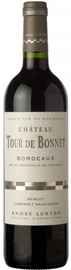 Вино красное сухое «Chateau Tour de Bonnet Merlot-Cabernet Sauvignon Bordeaux» 2015 г.
