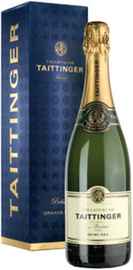 Шампанское белое полусухое «Taittinger Demi-Sec» в подарочной упаковке