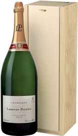 Шампанское белое брют «Laurent-Perrier Brut, 3 л» в подарочной деревянной упаковке