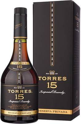 Бренди «Torres 15 Reserva Privada» в подарочной упаковке