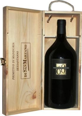 Вино красное полусухое «Sessantanni Old Vines Primitivo di Manduria» 2013 г. в подарочной упаковке