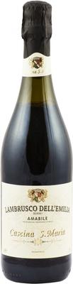 Вино жемчужное игристое красное полусладкое «Cascina S. Maria Rosso Amabile Lambrusco dell’Emilia, 0.75 л»