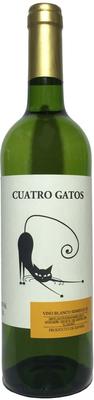 Вино столовое белое полусладкое «Cuatro Gatos Blanco semidulce»