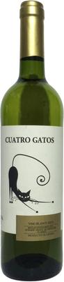 Вино столовое белое сухое «Cuatro Gatos Blanco»