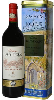Вино красное сухое «Chateau Haut Piquat» 2005 г., в металлической тубе