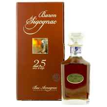Арманьяк «Baron de Sigognac Carafe 25 YO» в подарочной упаковке