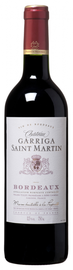 Вино красное сухое «Chateau Garriga Saint Martin Bordeaux» 2015 г.