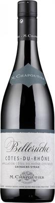 Вино красное сухое «M. Chapoutier Cotes du Rhone Belleruche, 0.75 л» 2015 г.