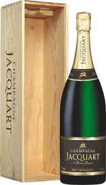 Шампанское белое брют «Champagne Jacquart Brut Mosaique» в деревянной подарочной упаковке