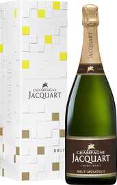 Шампанское белое брют «Champagne Jacquart Brut Mosaique Magnum» в подарочной упаковке