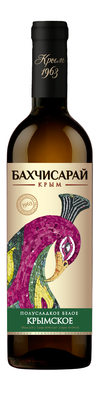 Вино столовое белое полусладкое «Крымское»