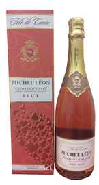 Вино игристое розовое брют «Michel Leon» в подарочной упаковке