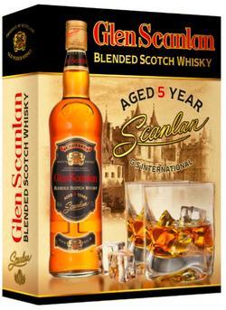 Виски шотландский «Glen Scanlan 5 Years Old» в подарочной упаковке + 1 стакан