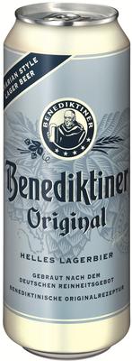 Пиво «Benediktiner Original Hell» в жестяной банке