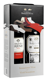 Вино красное сухое «Arienzo Crianza and Marques de Riscal Reserva» набор из 2-х бутылок в подарочной упаковке