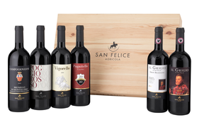 Вино красное сухое «San Felice» набор из 6-и бутылок в подарочной упаковке