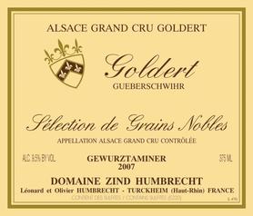 Вино белое сладкое «Gewurztraminer Goldert Grand Cru Selection de Grains Nobles» 2007 г.