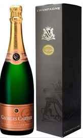 Шампанское белое брют «Georges Cartier Brut Tradition» в подарочной упаковке