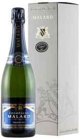 Шампанское белое брют «Malard Premier Cru» в подарочной упаковке